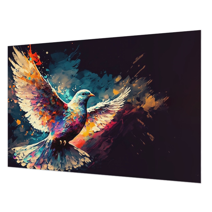 Fotótapéta Falra, Wallfluent, Színes madár, Kék, 104 x 70 cm, Vlies, Öko, 010100060020000074334