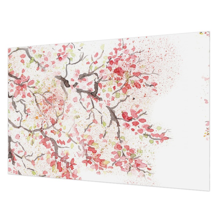 Dekor Tapéta, Wallfluent, Virágzó ágak, Fehér, 104 x 70 cm, Nem Szőtt, Modern Dizájn, 010100060020000011282