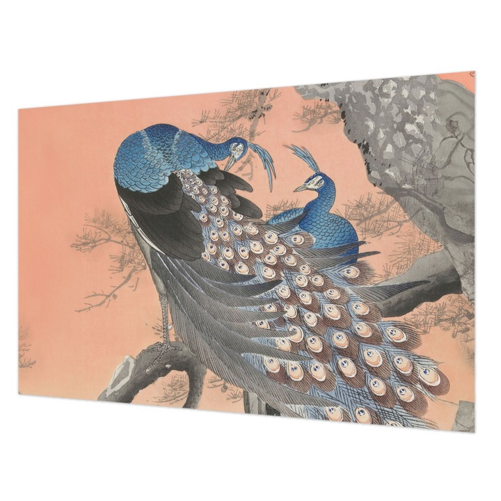 Rola Tapet Vlies De Perete, Wallfluent, Eleganta paunului, Portocaliu, 104 x 70 cm, Elegant, Pentru Living, Hol, 010100060020000285556