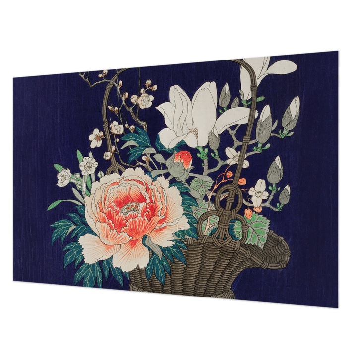 Fotótapéta Falra, Wallfluent, Virágkosár, Tengerészkék, 104 x 70 cm, Nem Szőtt, Modern Belsőépítészeti Dekoráció, 010100060020000285644