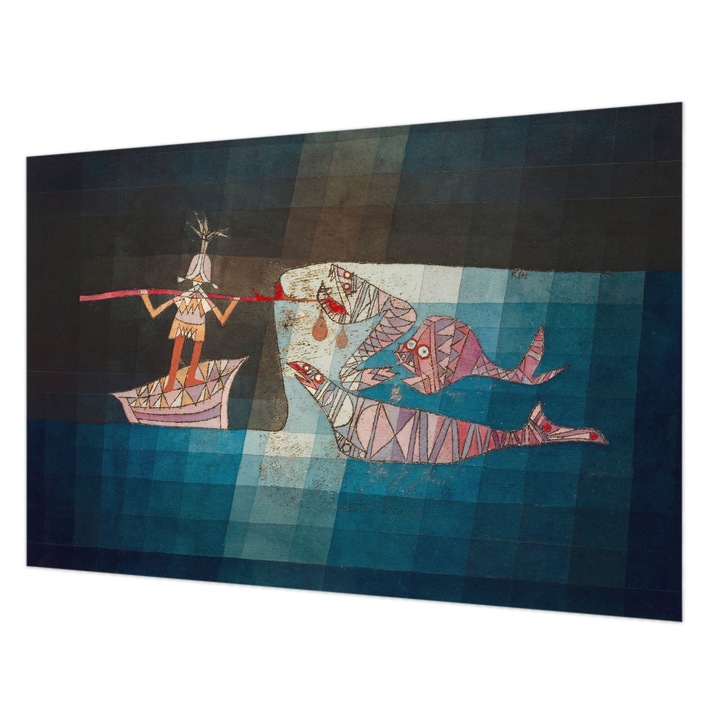 Fotótapéta Falra, Wallfluent, Halász vadász, Fekete, 104 x 70 cm, Vlies, Erős Ragasztó, 010100060020000285649