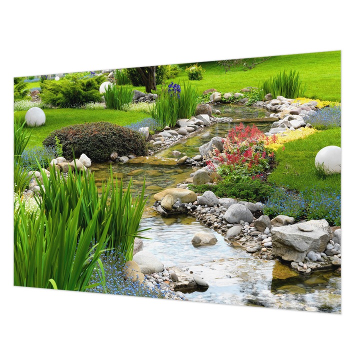 Dekor Tapéta, Wallfluent, Idilli kert, Zöld, 152 x 104 cm, Nem Szőtt, Dekoráció, 010100060030000001031