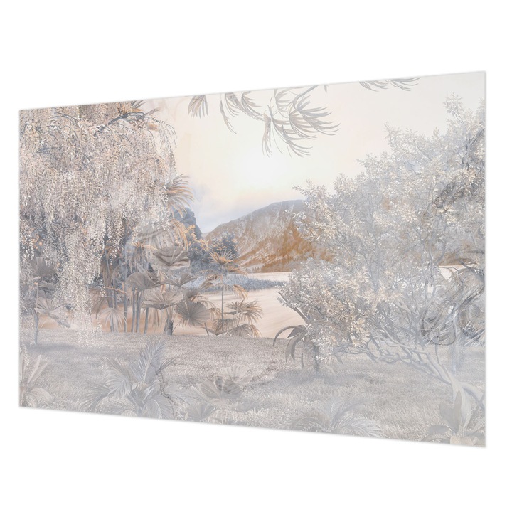 Rola Tapet Vlies De Perete, Wallfluent, Natura subtilitatii, Alb, 152 x 104 cm, Decorativ, De Interior, 010100060030000282732