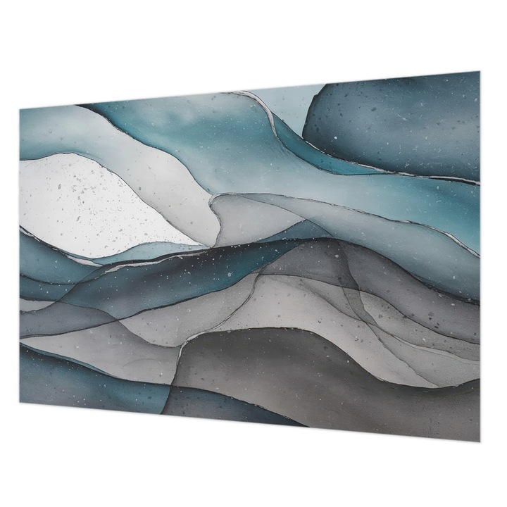 Fotótapéta Falra, Wallfluent, Színes hullámok, Kék, 152 x 104 cm, Vlies, Modern Belsőépítészeti Dekoráció, 010100060030000284770