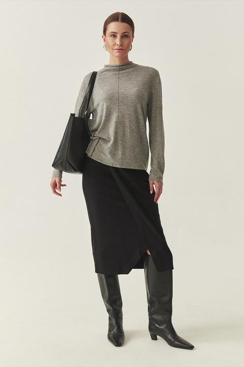 Tatuum, Fusta midi cambrata, Negru