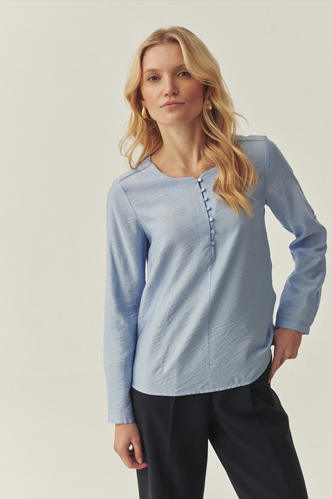 Tatuum, Bluza vaporoasa cu mansete ajustabile, Albastru azur