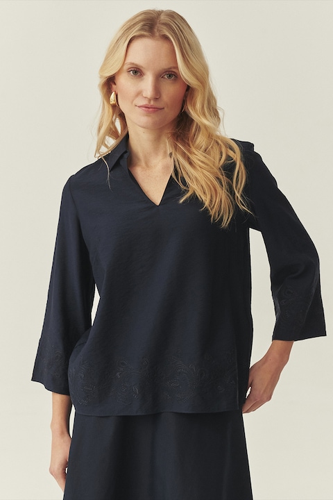 Tatuum, Bluza lejera cu maneci 3/4, Albastru ultramarin