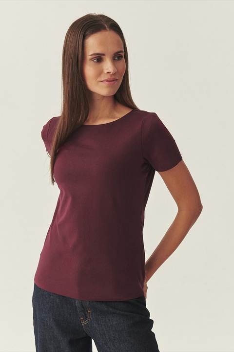 Tatuum, Tricou slim fit cu decolteu rotund, Violet tyrian