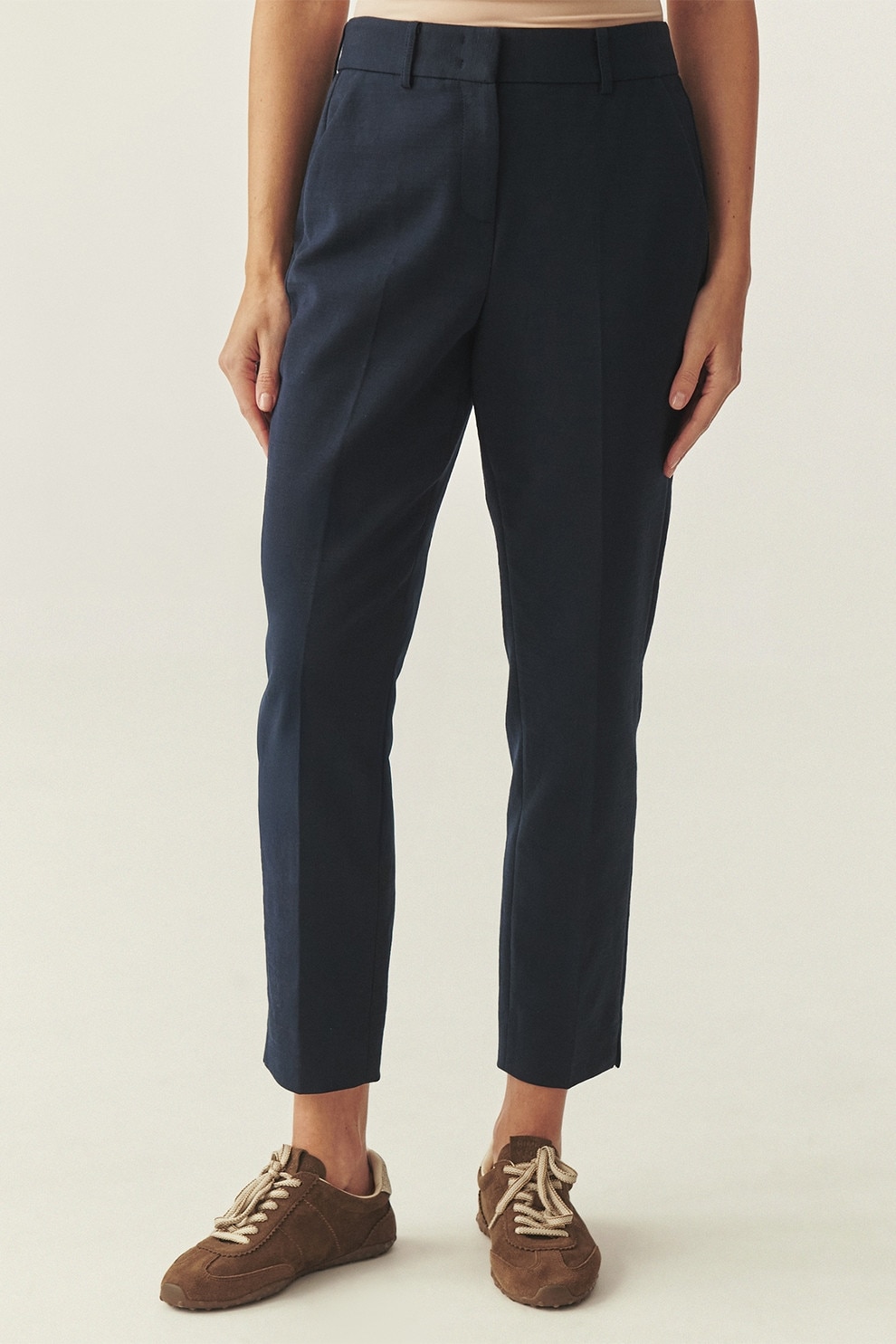 Tatuum, Pantaloni chino crop, Bleumarin, 42 - eMAG.ro