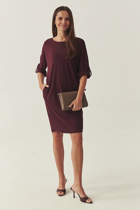 Tatuum, Rochie midi cu buzunare laterale, Violet tyrian