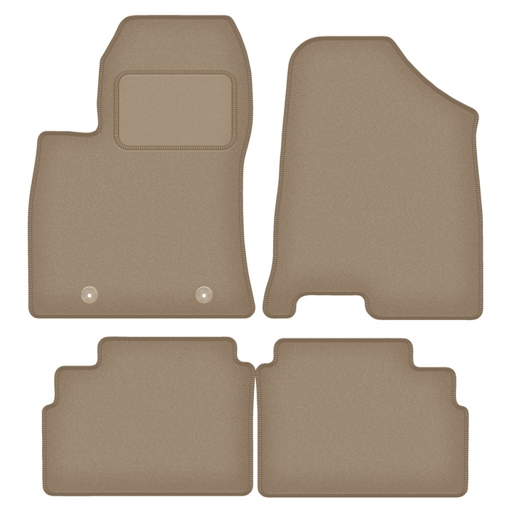 Set covorase auto Wielganizator WLG-CARLUX, polipropilen, bej, 2400 g/m, pentru Hyundai Kona II (2022-)