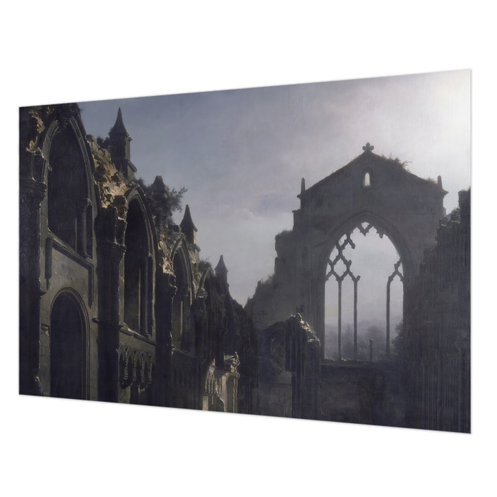 Rola Tapet Vlies De Perete, Wallfluent, Ruine gotice, Gri, 152 x 104 cm, Decorativ, Adeziv Puternic, 010100060030000285406