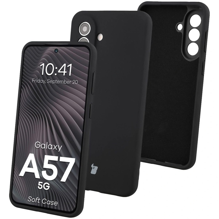 Husa Bizon Soft Case pentru Galaxy A57 5G, negru