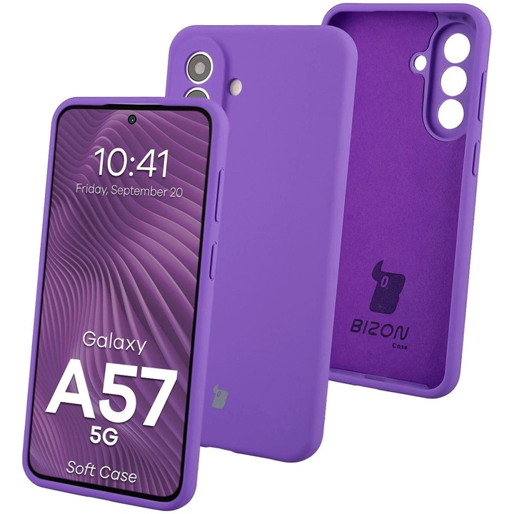 Husa Bizon Soft Case pentru Galaxy A57 5G, violet