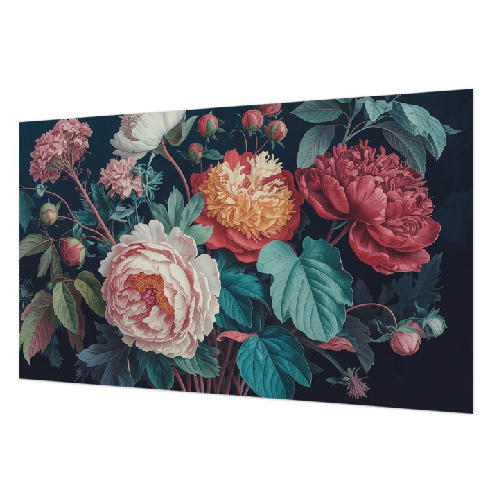 Rola Tapet Vlies De Perete, Wallfluent, Flori colorate, Alb, 416 x 254 cm, Decorativ, Pentru Uz Intern, 010100060100000284809