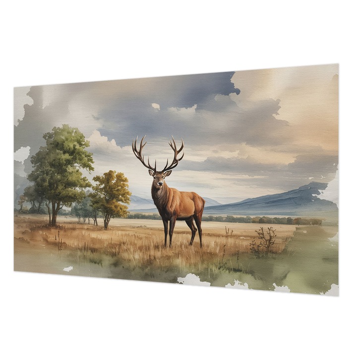 Rola Tapet Vlies De Perete, Wallfluent, Cerbi maiestuosi, Gri, 416 x 254 cm, Elegant, Usor De Instalat, 010100060100000284949