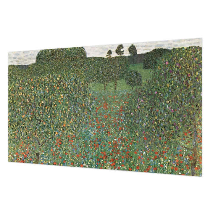 Tapet Vlies Wallfluent, Pajiste cu flori, Verde, 416x254cm, Set cu adeziv