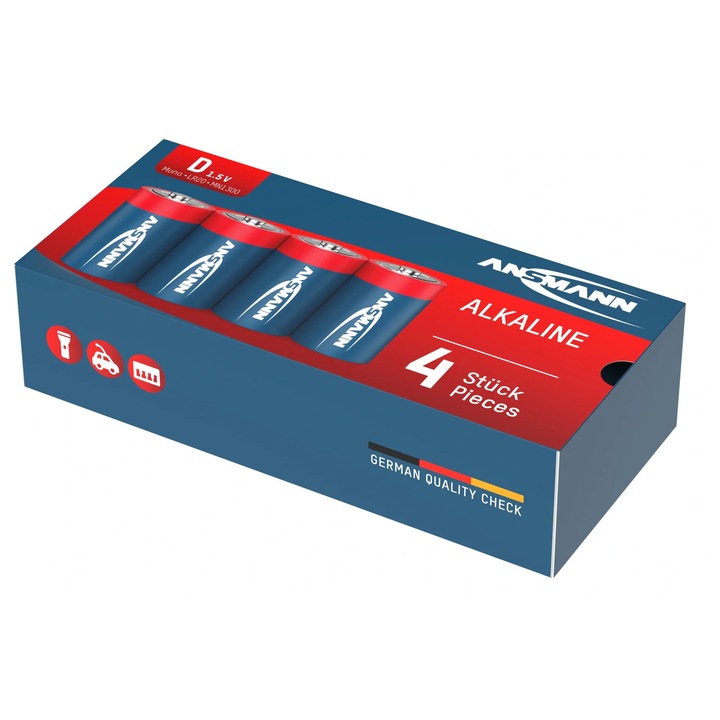 Baterie alcalina tip D - pachet de 4 bucati