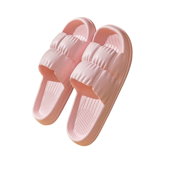 Șlapi de damă, roz, 38-39 EU, material sintetic