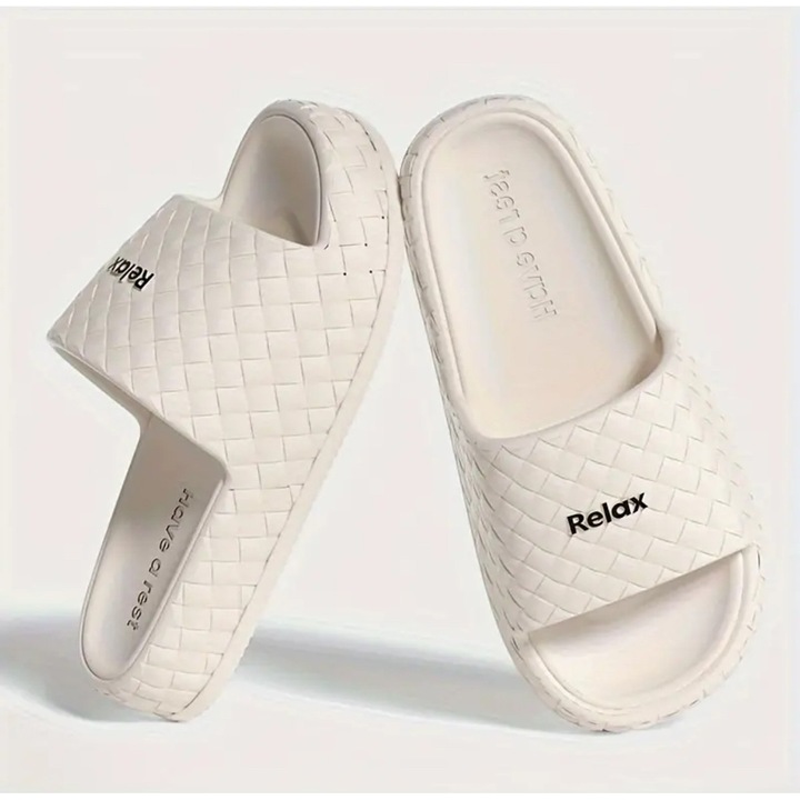 Șlapi unisex albi, mărimea 40-41 EU, material sintetic