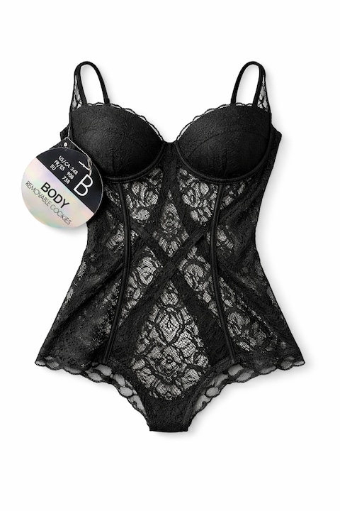 Дамско секси боди черно 75B -EU