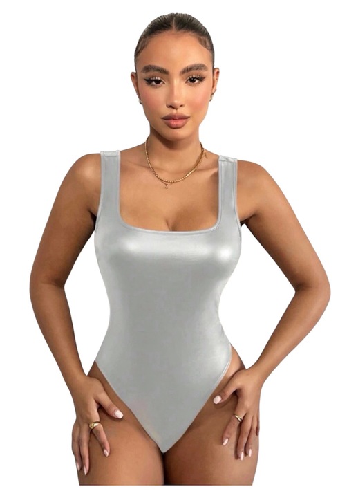 Дамско бодито, сиво, размер S