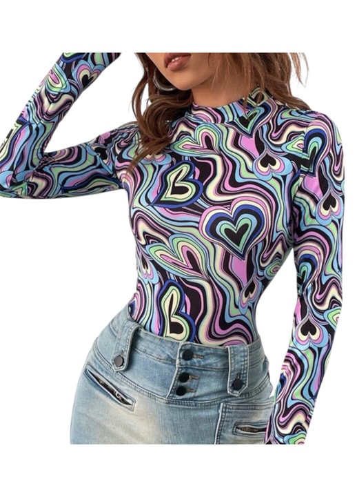 Дамска блуза, многоцветна, размер S