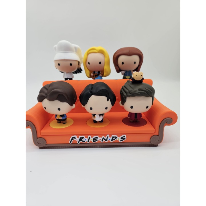 Canapea suport figirine Mcdonalds FRIENDS, printat 3D, Figurinele nu sunt incluse