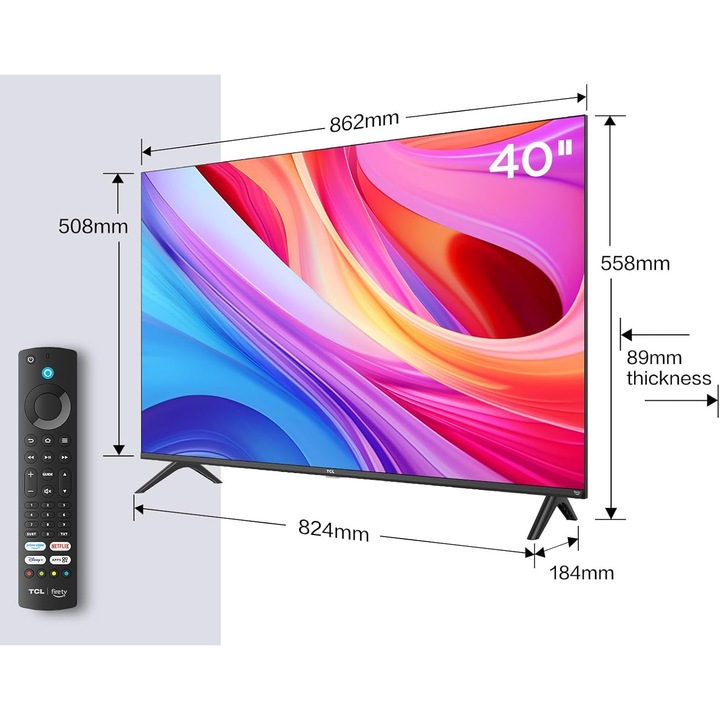 ТЕЛЕВИЗОР TCL 40SF540, 40 инча, Full HD, 101 см, Smart TV, HDR, 1920x1080