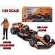 Figurina Formula 1 McLaren Mcl38 cu Norris, Bandai, model die-cast 1/24, pentru băieți