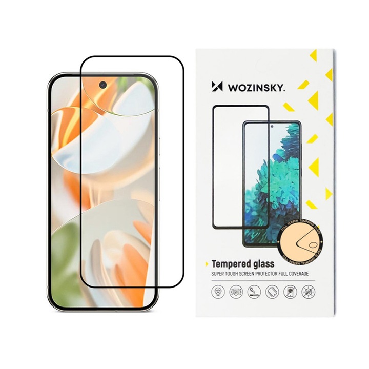 Стъклен Протектор Wozinsky за Samsung Galaxy S26 5G, Anti Shock, Прозрачен/ Черен