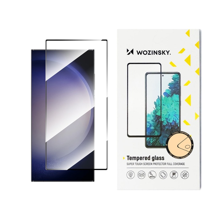 Стъклен Протектор Wozinsky за Samsung Galaxy S26 Ultra 5G, Anti Shock, Прозрачен/ Черен