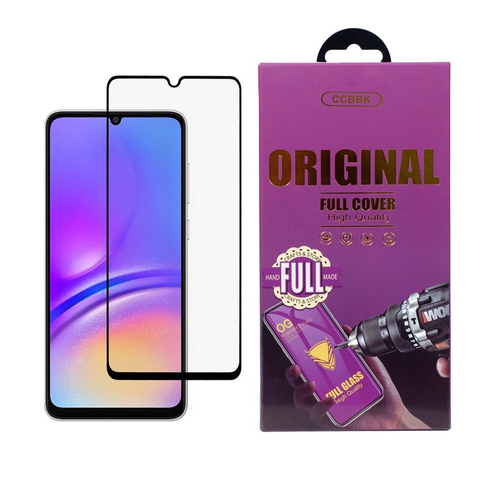 Стъклен Протектор OG за Samsung Galaxy А07 5G, Anti Shock, Прозрачен/ Черен