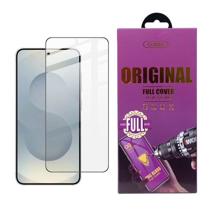 Стъклен Протектор OG за Samsung Galaxy S26 Plus 5G, Anti Shock, Прозрачен/ Черен