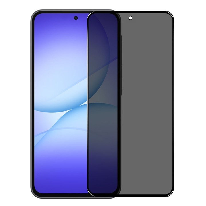Стъклен Протектор Privacy за Samsung Galaxy A57 5G, Затъмняващ ефект, Прозрачен/ Черен