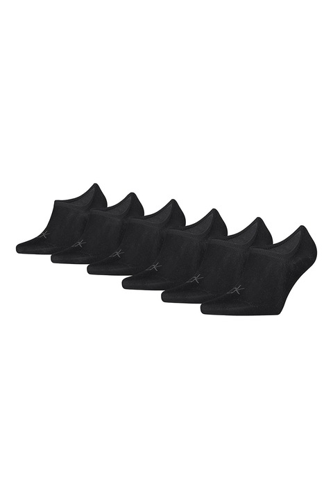 CALVIN KLEIN, Чорапи до глезена - 6 чифта, Черен