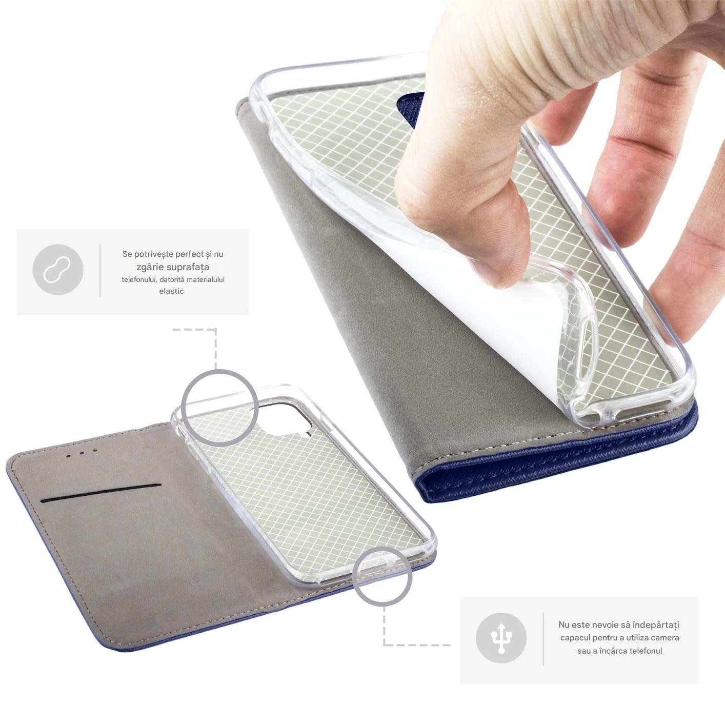 Husa Tip Carte pentru Samsung A57 Albastru