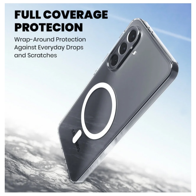 Husa Upzz® Slim Mag Compatibila Cu Samsung Galaxy A57 5G, Design Slim 2mm, Tehnologie Magsafe, Transparenta