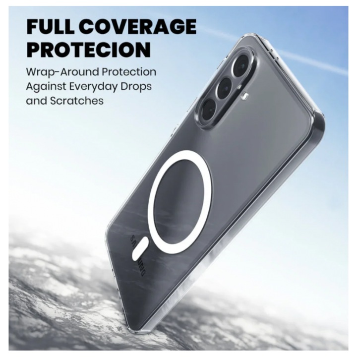 Husa Upzz® Slim Mag Compatibila Cu Samsung Galaxy A57 5G, Design Slim 2mm, Tehnologie Magsafe, Transparenta
