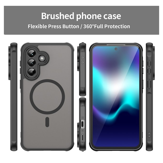 Husa Upzz® Halo Pentru Samsung Galaxy A37 5G, Protectie Camere si Colturi, Super Rezistenta, Negru