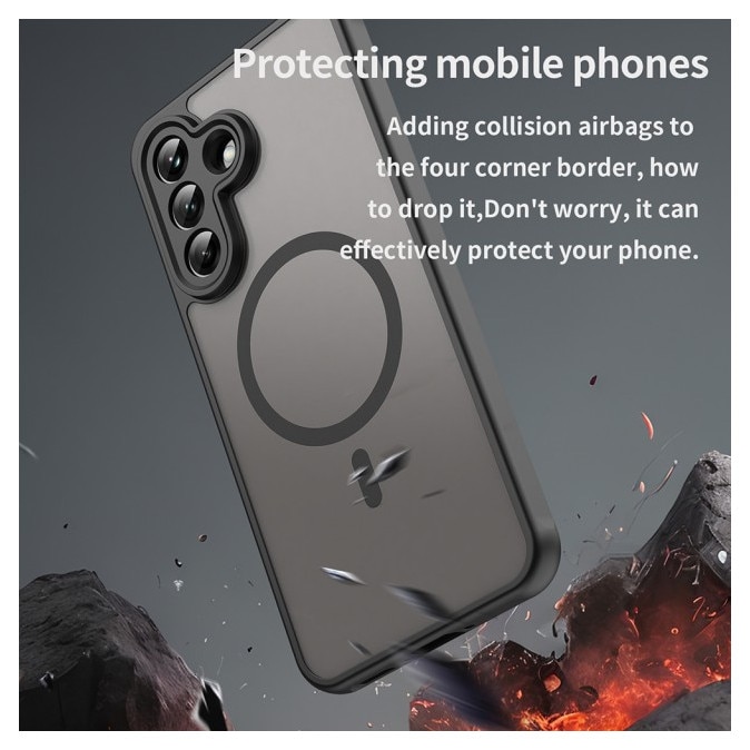Husa Upzz® Halo Pentru Samsung Galaxy A37 5G, Protectie Camere si Colturi, Super Rezistenta, Negru