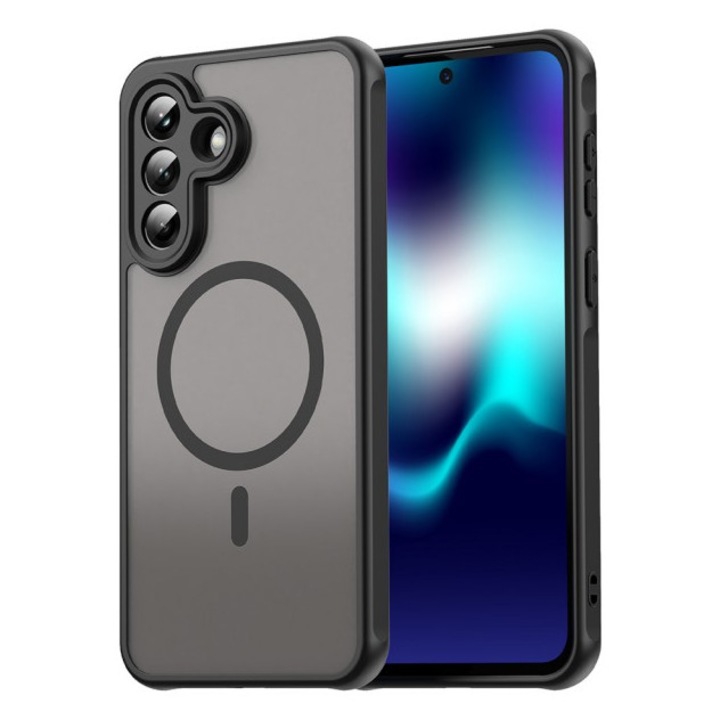Husa Upzz® Halo Pentru Samsung Galaxy A37 5G, Protectie Camere si Colturi, Super Rezistenta, Negru