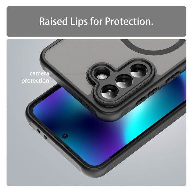 Husa Upzz® Halo Pentru Samsung Galaxy A37 5G, Protectie Camere si Colturi, Super Rezistenta, Negru