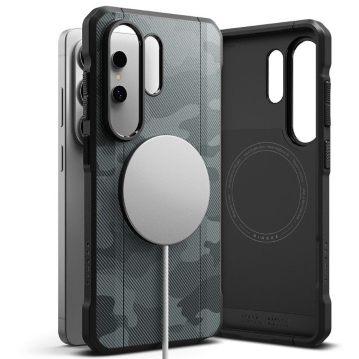 Husa Ringke Alpha Magsafe Compatibila Cu Samsung Galaxy S26 ULTRA, Protectie Sporita, Super Rezistenta La Soc, Camo Black