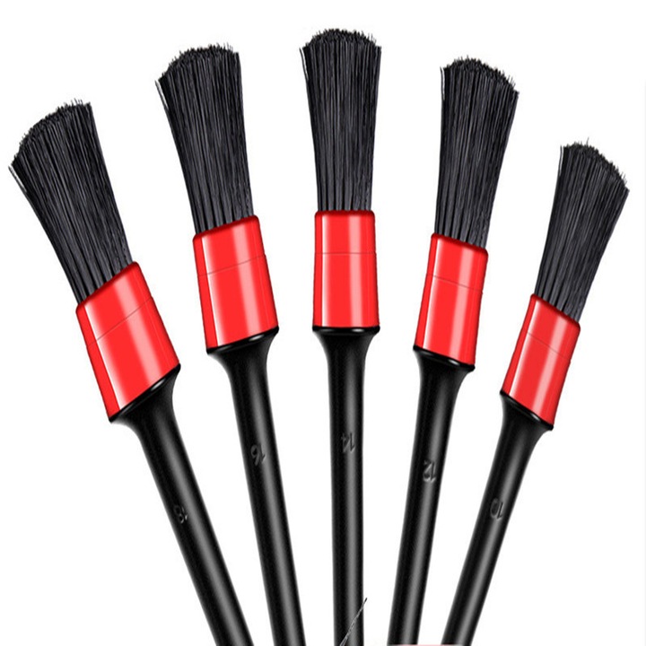 Perii de detaliere 5 buc pentru curatarea si spalarea masinii