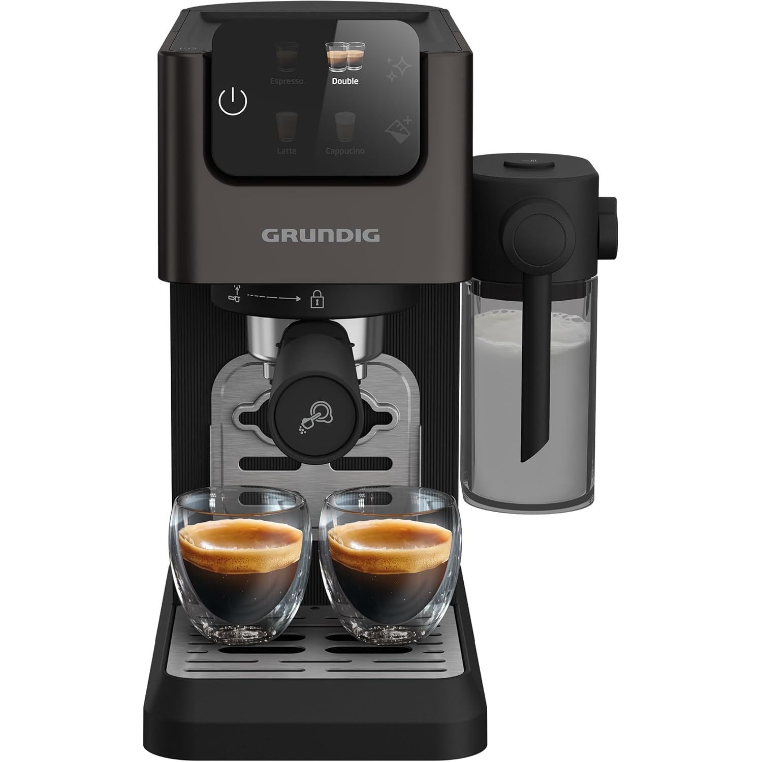 Espressor Manual cu Portafiltru, GRUNDIG KSM 6430, 1628W, 20 Bar
