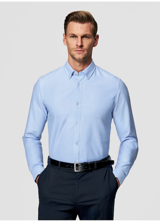 Camasa barbateasca eleganta albastru deschis, Slim Fit, maneca lunga Pako Lorente, Albastru