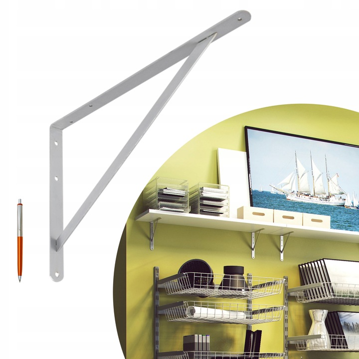 Suport pentru rafturi, INTEGRI, Model Domax WSWP, 500x330x4 mm, zincat, capacitate 130kg, rezistenta industriala, strat de zinc protector, organizare eficienta in spatii tehnice