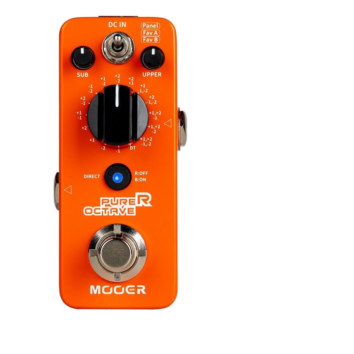 Pedala Efecte Chitara Electrica, Octaver, MOOER MOC4, Purer Octaver, Portocaliu