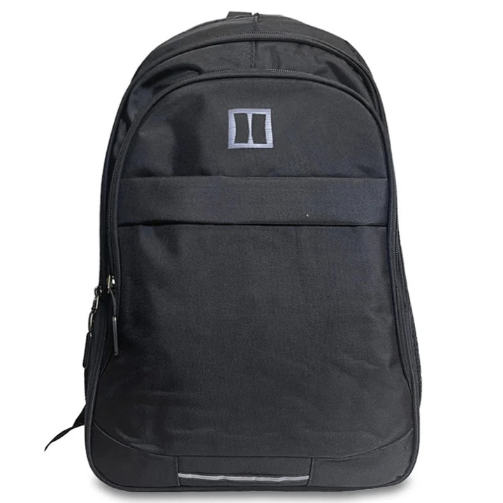 Geantă laptop Hunter Accessories Saturn, 2 compartimente, impermeabilă, neagră, 30x45cm